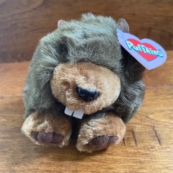 SWIBCO Puffkins Vintage 1990s "Chomper" Beaver Plush - Picture 1 of 3